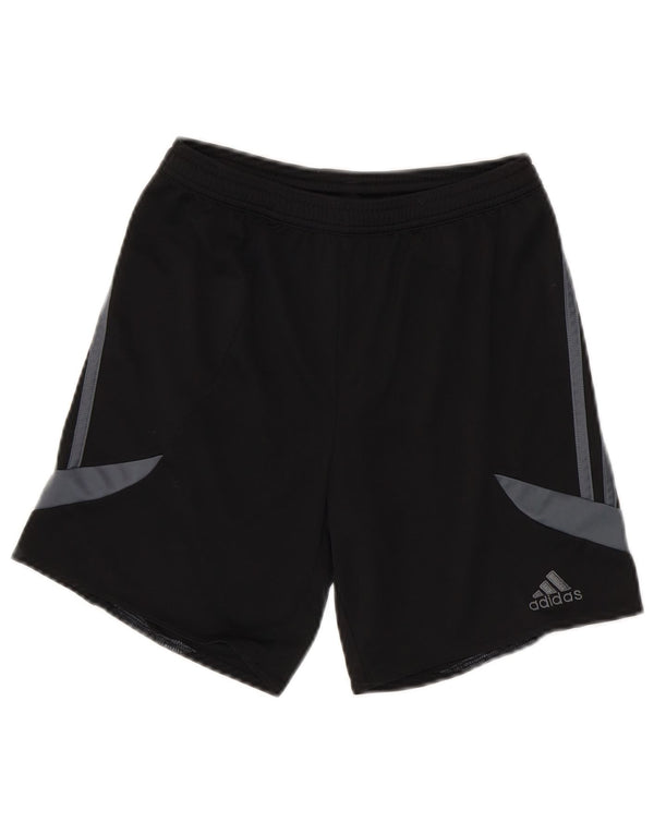 ADIDAS Short de sport Climalite pour garçon 11-12 ans Grand Noir Colorblock