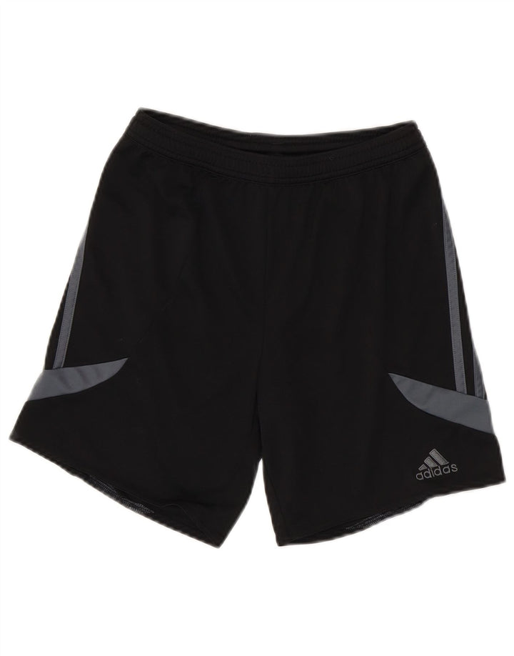 ADIDAS Short de sport Climalite pour garçon 11-12 ans Grand Noir Colorblock