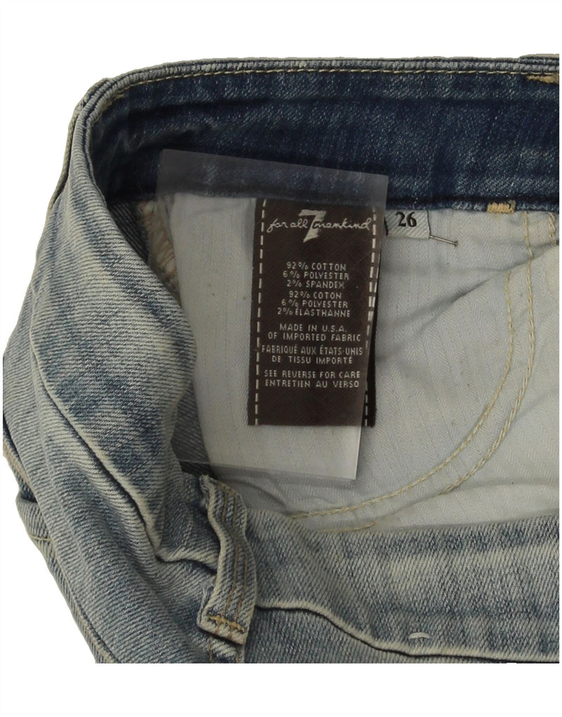 7 FOR ALL MANKIND Womens Skinny Jeans  W26 L28 Blue Cotton Vintage 7 For All Mankind and Second-Hand 7 For All Mankind from Messina Hembry 