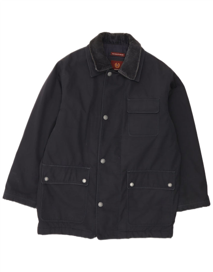 Cotton's Industries Manteau coupe-vent pour homme UK 14 Medium Bleu marine Polyamide