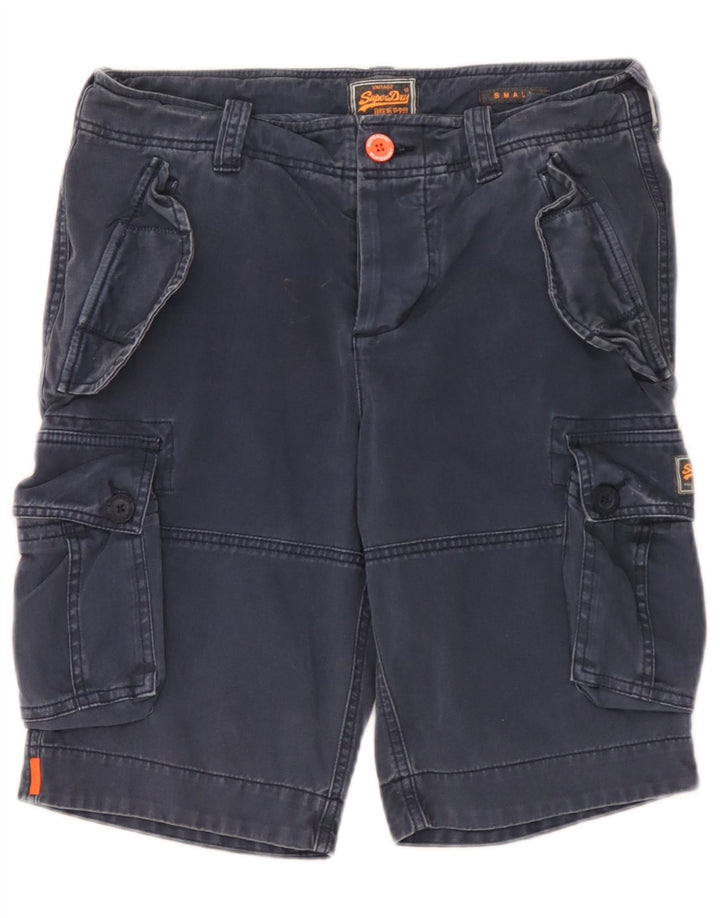 Superdry Short Cargo Homme Petit W29 Bleu Marine Coton