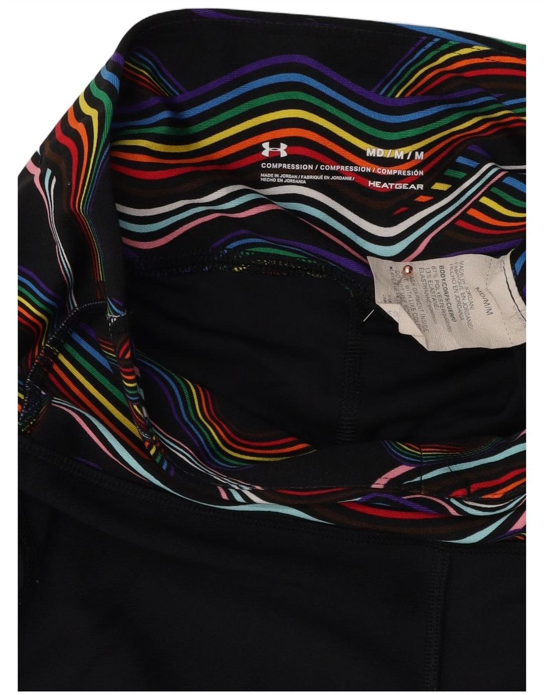 Under Armour Short de sport Heat Gear Femme UK 12 Noir Moyen Polyester