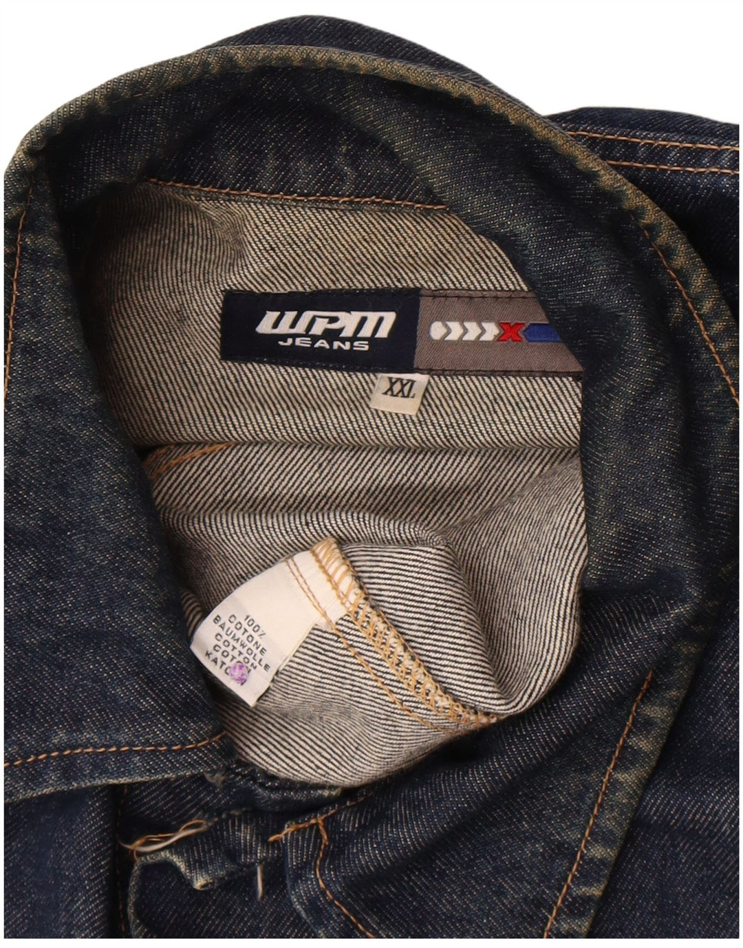 WPM Veste en Jean Homme UK 44 2XL Bleu Marine Coton