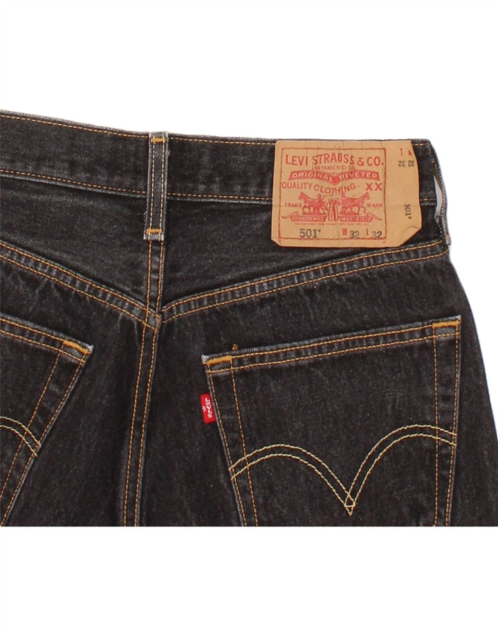 LEVI'S Short en Jean 501 Homme W32 Noir Moyen Coton
