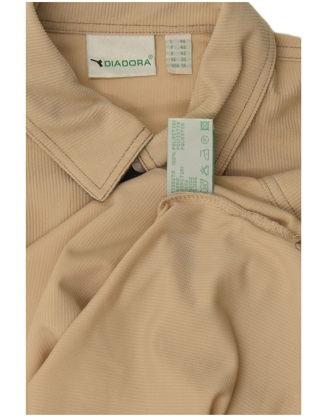 Diadora Chemise ample pour homme UK 36 Petit Beige Polyester