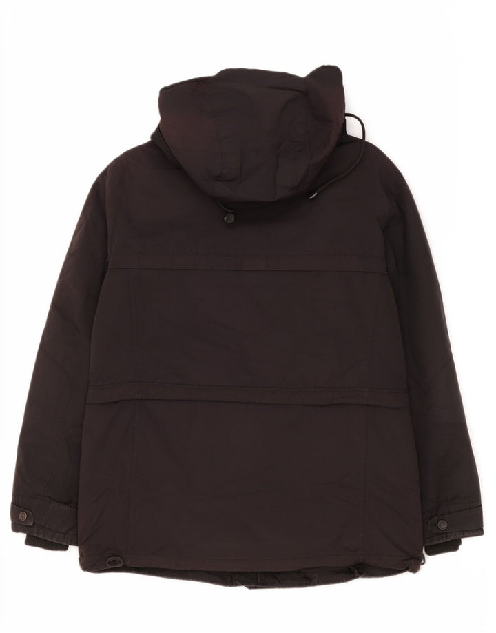 Zara Veste matelassée à capuche pour homme UK 40 Large Noir Polyester