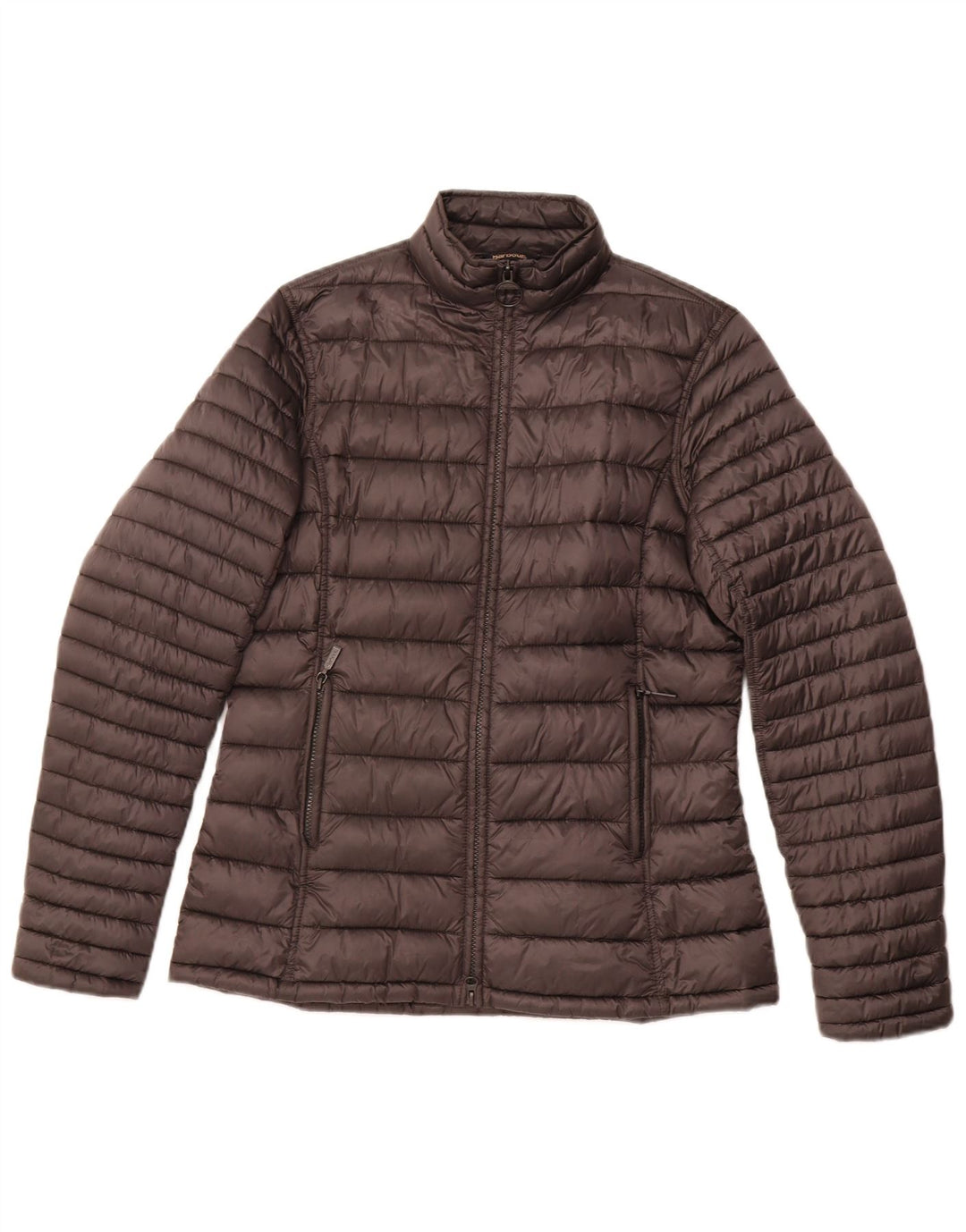 Barbour Veste rembourrée en tartan d'hiver pour femme UK 14 Large Gris Hiver