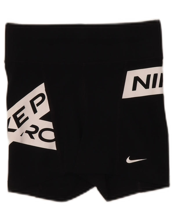 Nike Short de sport Dri Fit Graphic pour femme UK 4 XS Noir Colourblock