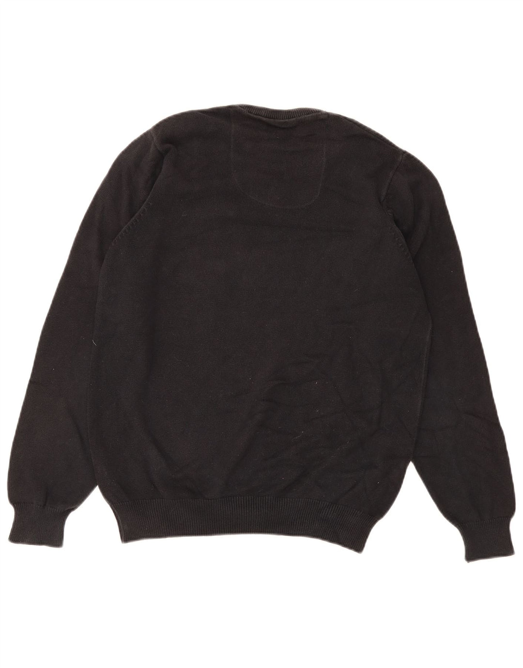 Marks & Spencer Pull coupe classique à col en V pour homme, petit, en coton noir