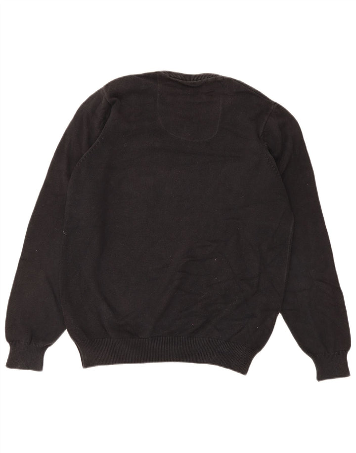 Marks & Spencer Pull coupe classique à col en V pour homme, petit, en coton noir