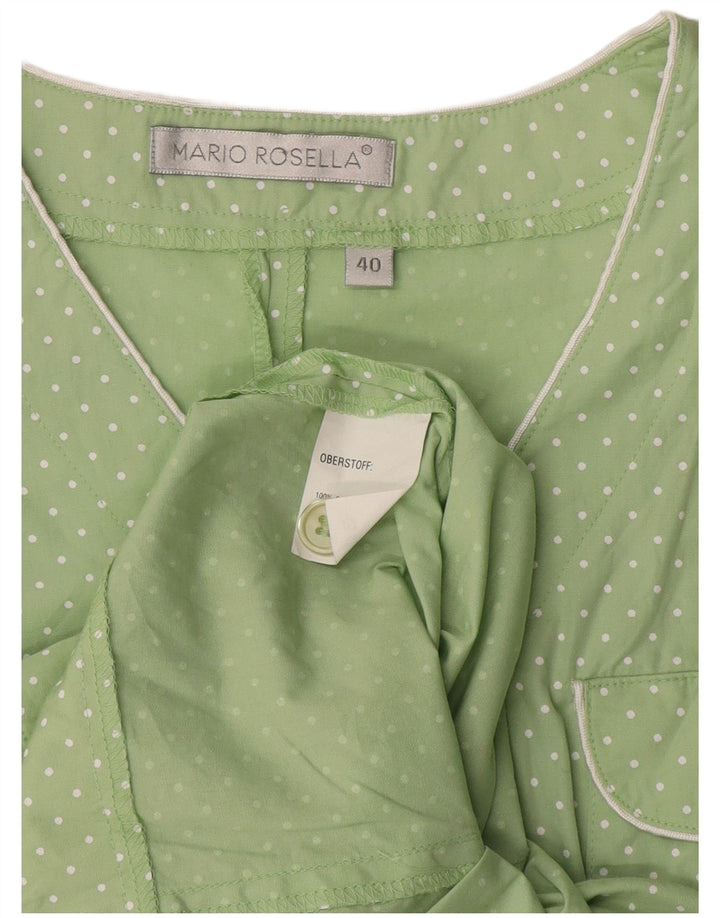 Mario Rosella Ensemble 2 pièces pour femme en coton à pois vert moyen EU 40