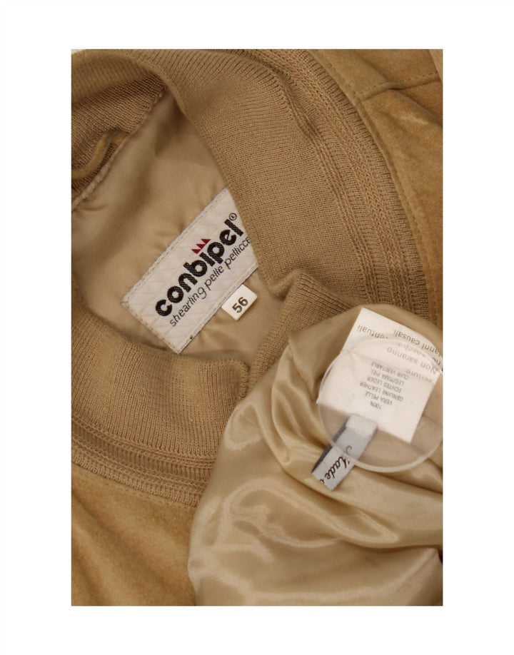 Conbipel Blouson Bomber En Daim Homme IT 56 2XL Cuir Beige