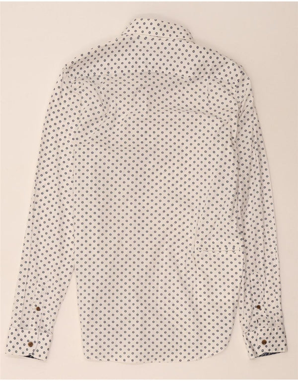 Ted Baker Chemise Homme Taille 15 1/2 Coton Géométrique Blanc Moyen