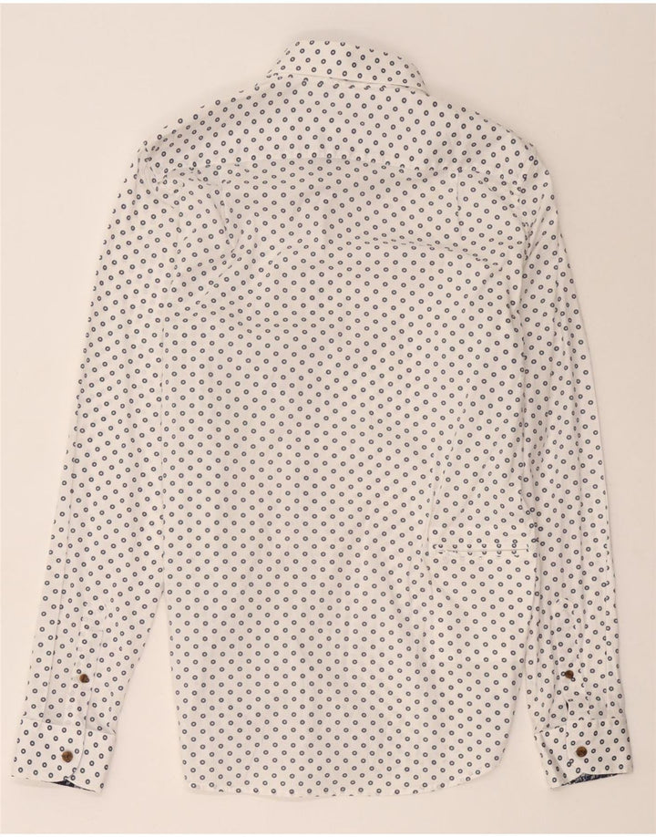 Ted Baker Chemise Homme Taille 15 1/2 Coton Géométrique Blanc Moyen