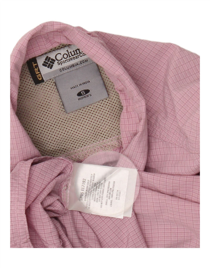 Columbia Chemise sans Manches Femme UK 10 Petit Carreau Rose Polyester