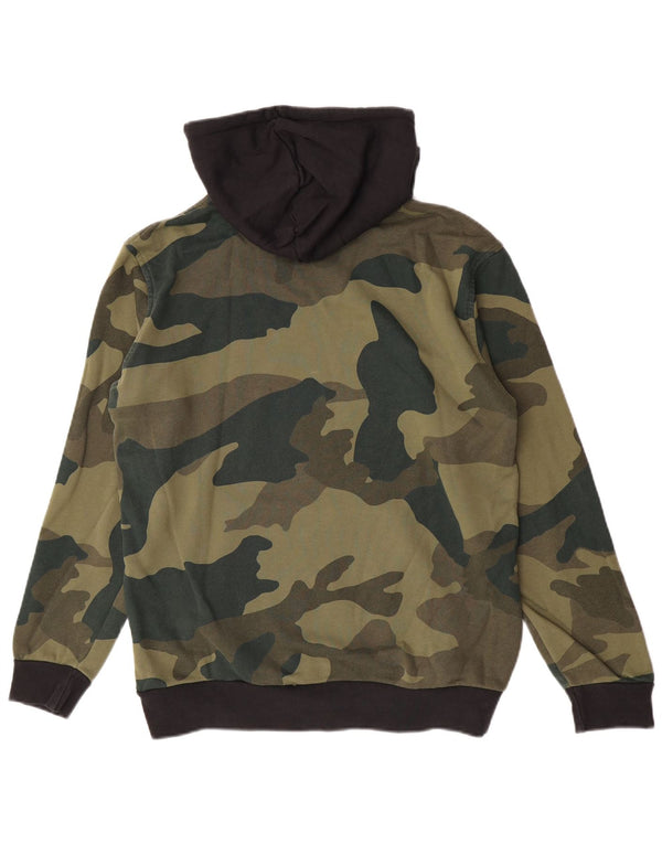 Adidas Pull à capuche graphique pour homme en coton camouflage kaki moyen