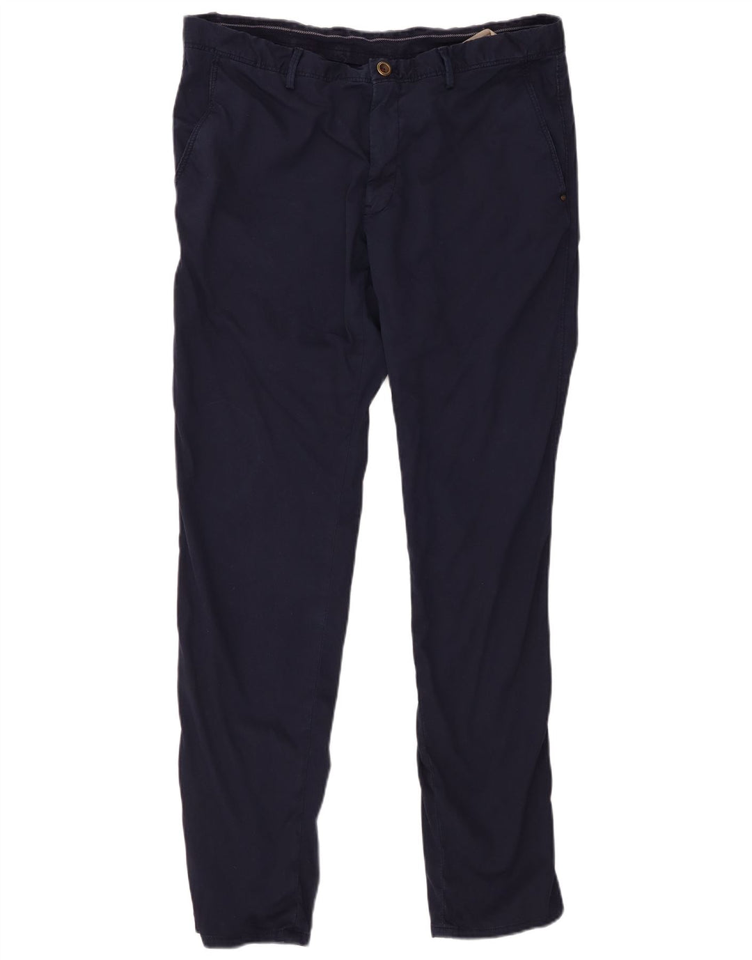 MASSIMO DUTTI Pantalon Chino Slim Homme EU 46 XL W36 L32 Bleu Marine Coton