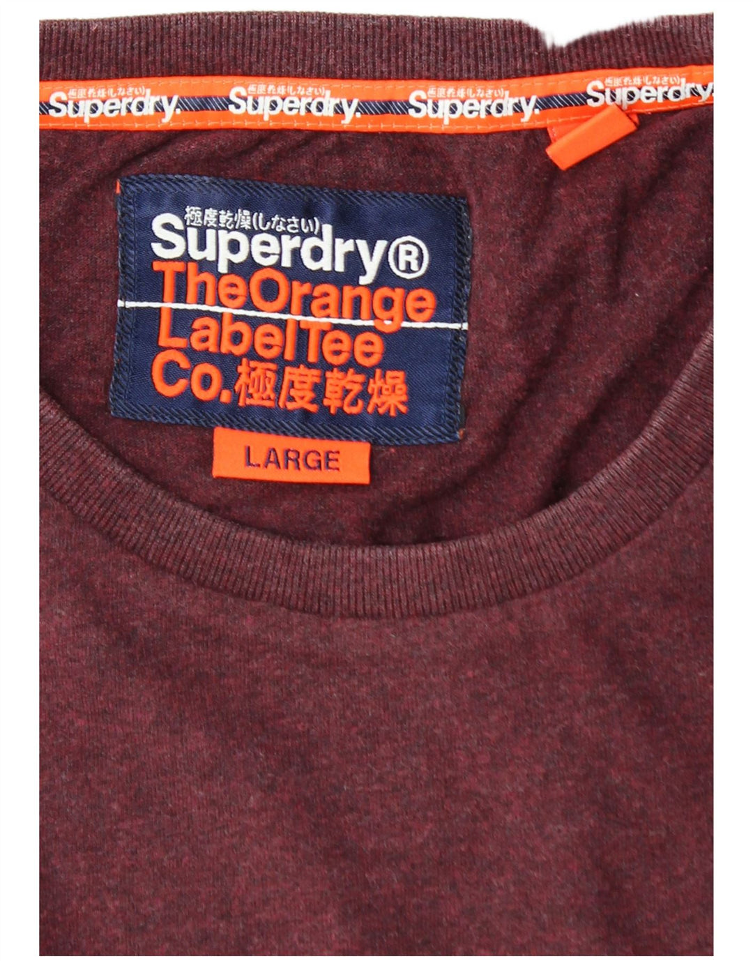 SUPERDRY T-Shirt Homme Haut Large Bordeaux Coton