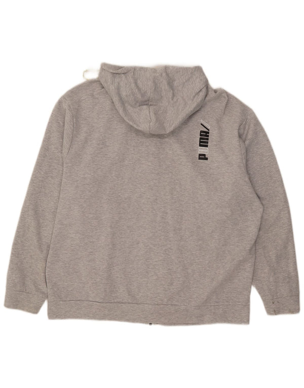 Puma Sweat à capuche zippé pour homme XL Gris Coton