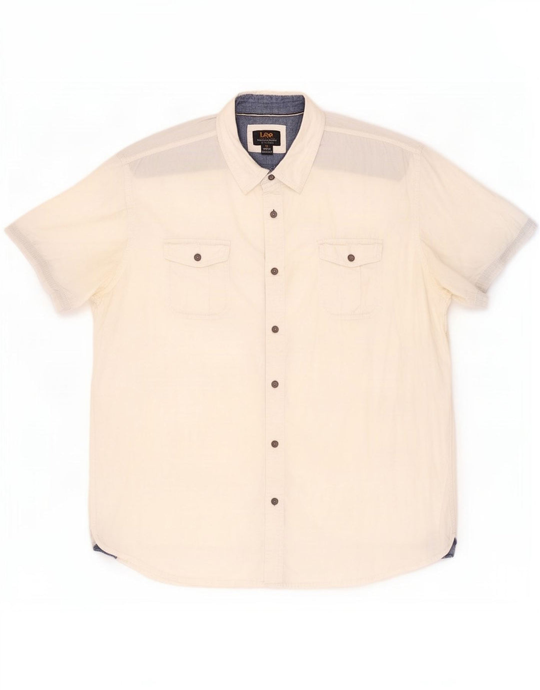 Lee Chemise à Manches Courtes Homme XL Coton Blanc