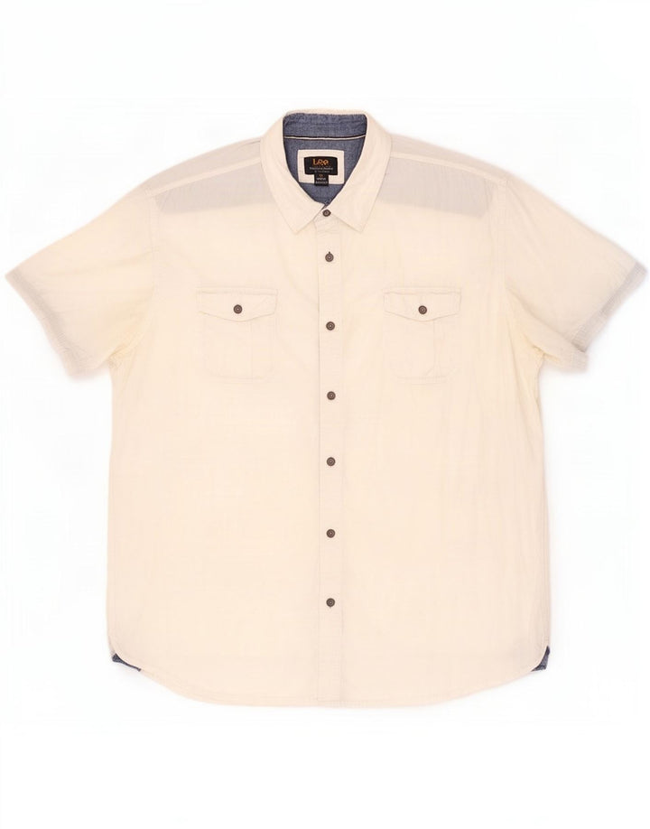 Lee Chemise à Manches Courtes Homme XL Coton Blanc