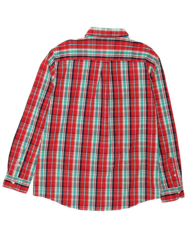 Chaps Chemise Stretch Regular Fit XL Rouge à Carreaux en Coton