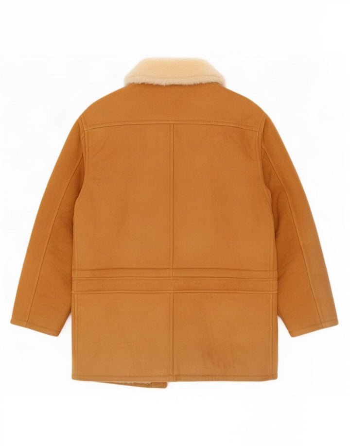 veste en peau de mouton homme vintage UK 36 Petit Beige