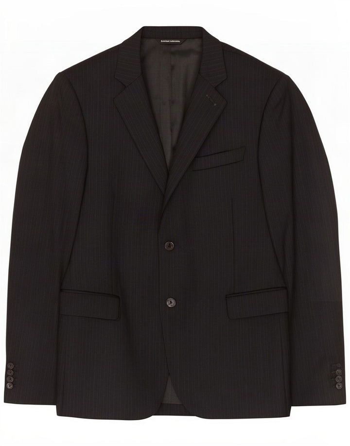 Costume National Veste blazer à 2 boutons pour homme IT 48 Noir moyen rayé