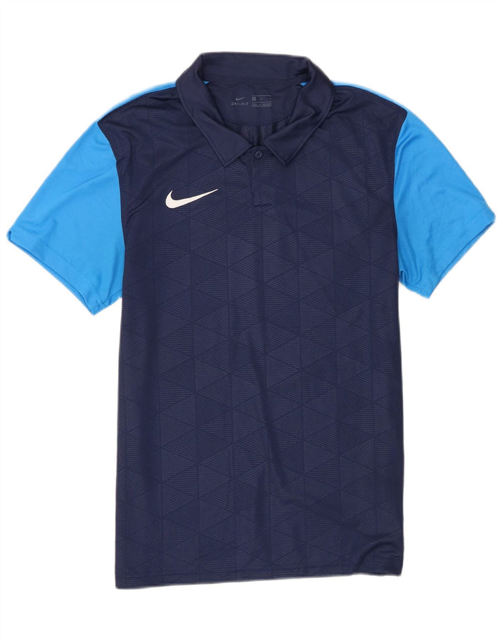 Nike Polo Dri Fit pour homme en polyester color block bleu marine moyen