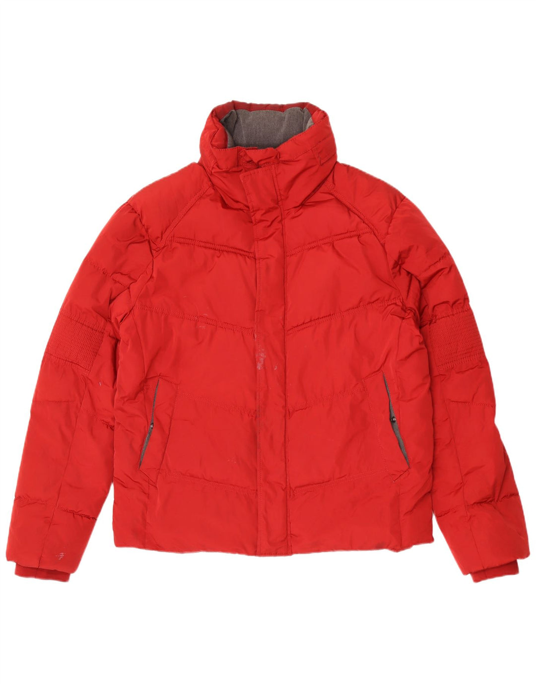 Zara Veste matelassée à capuche pour homme UK 44 2XL Rouge Polyester