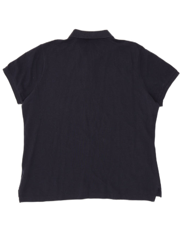 RALPH LAUREN Polo Skinny Femme UK 18 XL Bleu Marine Coton