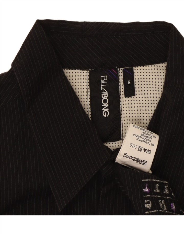 BILLABONG Chemise à manches courtes pour hommes en coton à fines rayures noires