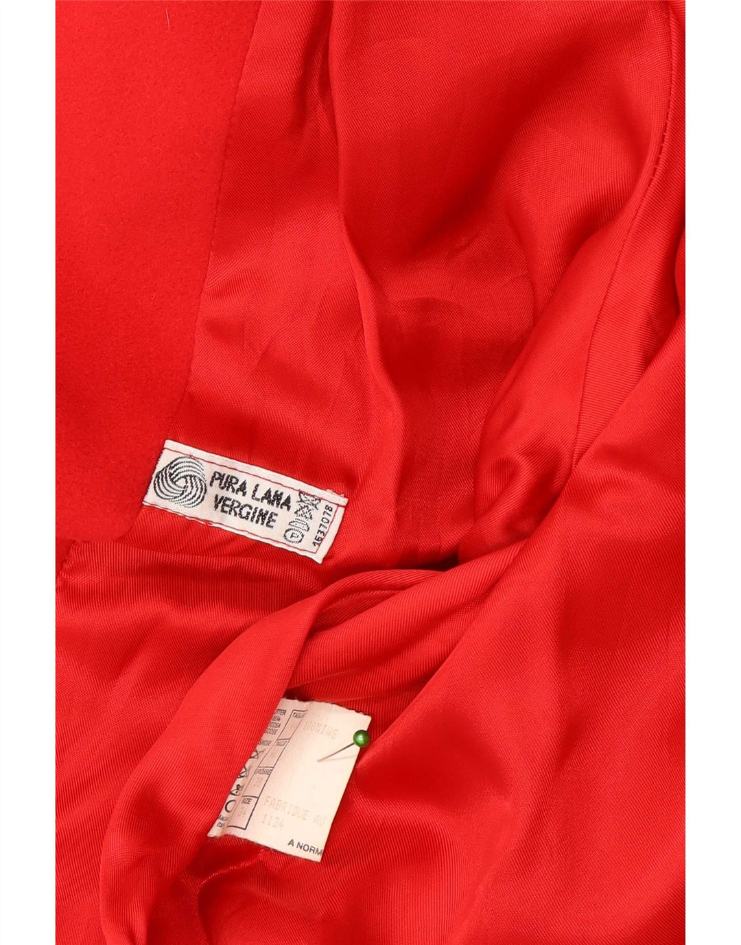 vintage Femme Overcoat Overcoat IT 44 Laine Rouge Moyenne