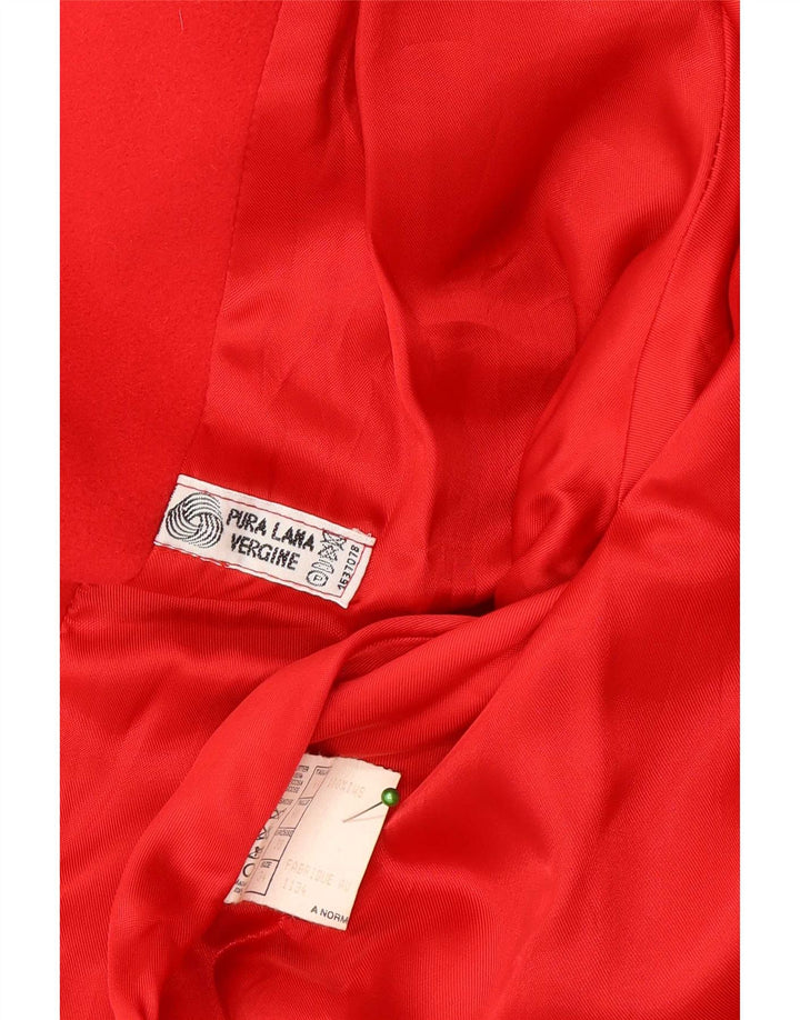 vintage Femme Overcoat Overcoat IT 44 Laine Rouge Moyenne