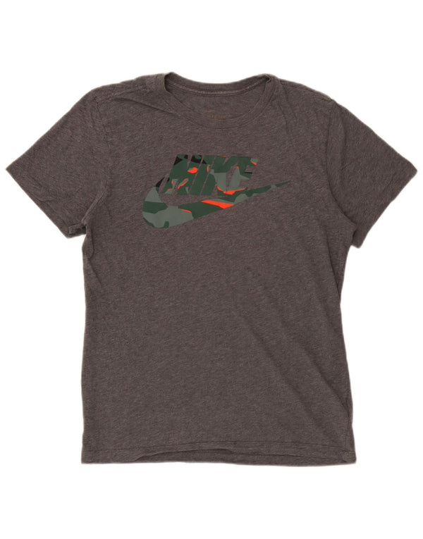 Nike Hommes Dri Fit Graphic T-Shirt Haut Petit Gris Coton