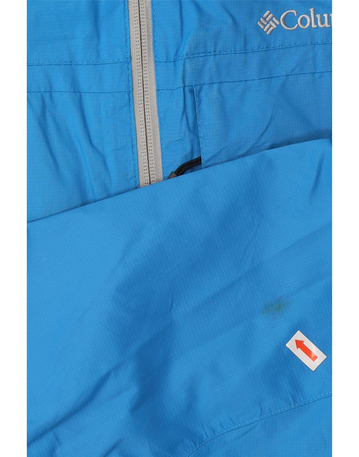 COLUMBIA Mens Interchange Rain Jacket UK 38 Medium Blue Colourblock Nylon Vintage Columbia and Second-Hand Columbia from Messina Hembry 