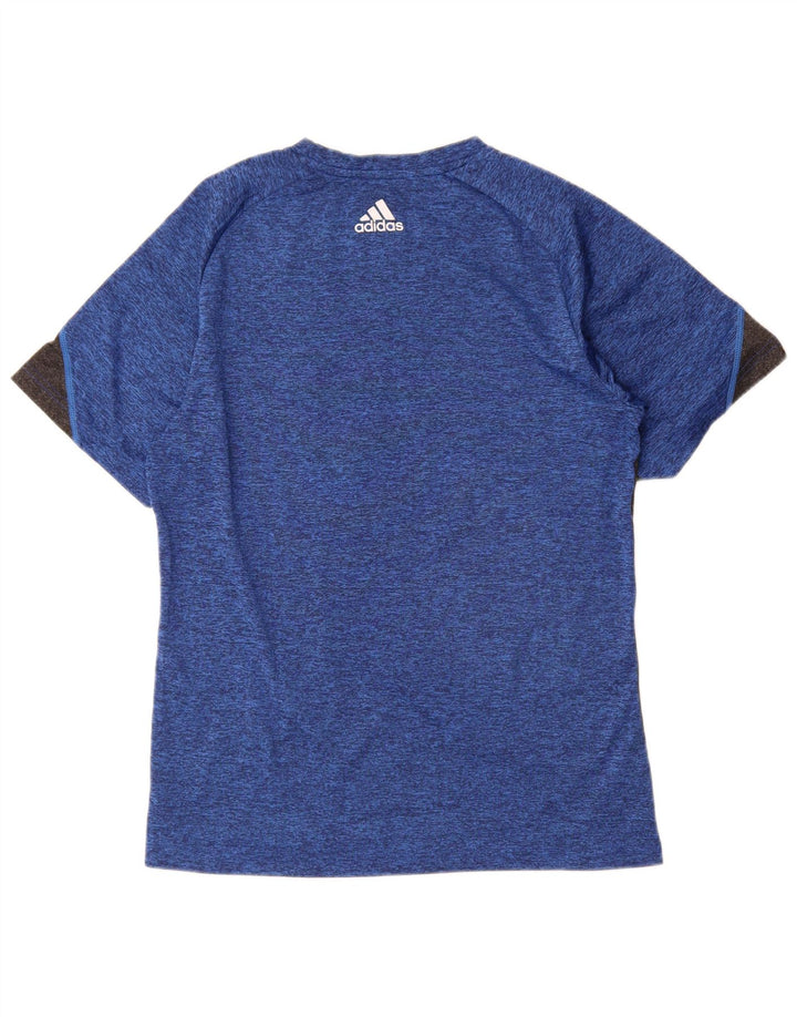 Adidas Homme Climacool Graphic T-Shirt Top Bleu Moyen Polyester Colorblock