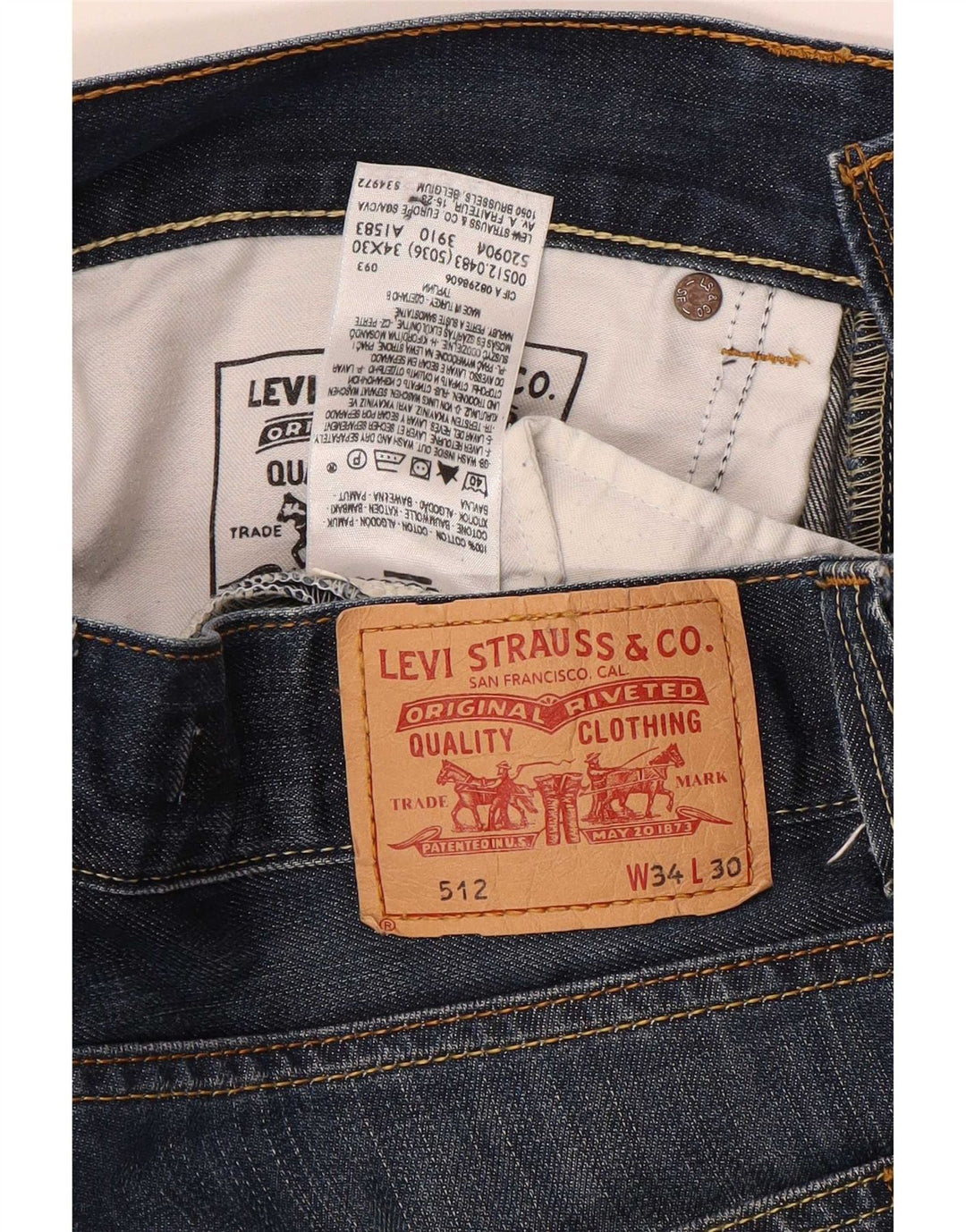 Levi's Jean 512 Bootcut Homme Bleu W34 L29