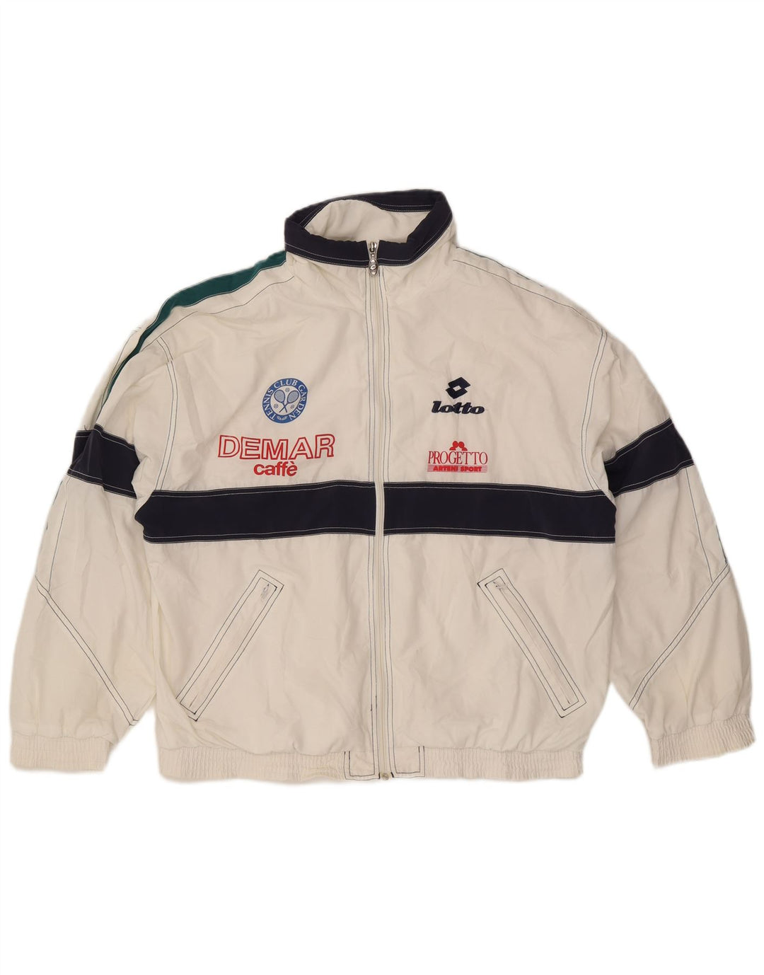 Lotto Veste de survêtement graphique pour homme XL Blanc Colorblock Polyester