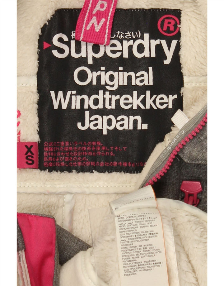SUPERDRY Veste coupe-vent graphique The Windtrekker pour femme UK 6 XS Gris