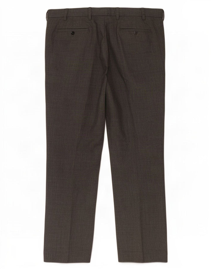 Marks & Spencer Pantalon de costume classique pour homme W38 L31 Gris Polyester