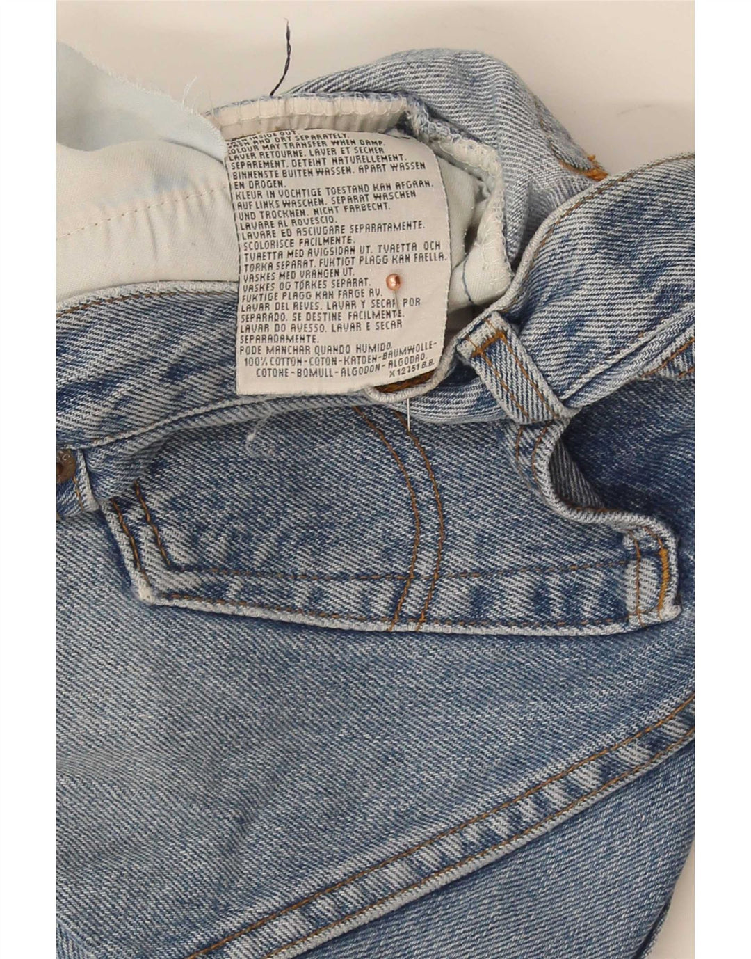 Levi's Short en Denim Déchiré W28 Femme Bleu Moyen Coton