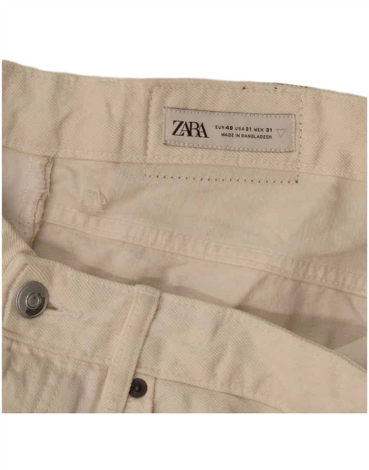 Zara Jean droit pour homme EU 40 Medium W31 L32 Blanc cassé