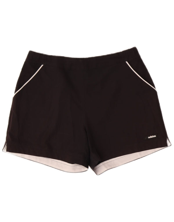 Adidas Short de sport pour femme UK 14 Medium Noir Polyester Sports