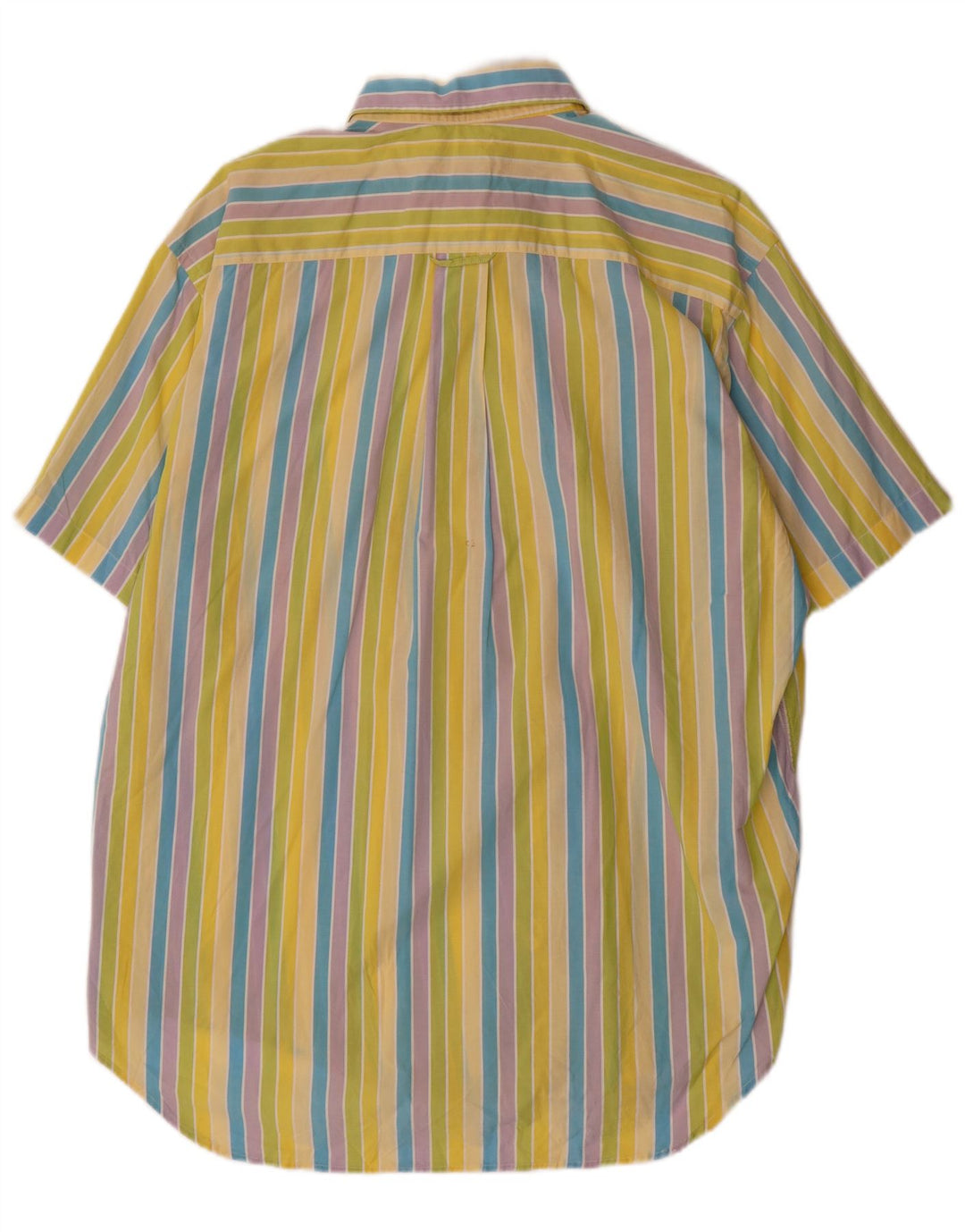 LACOSTE Chemise à manches courtes homme taille 42 grand coton rayé multicolore