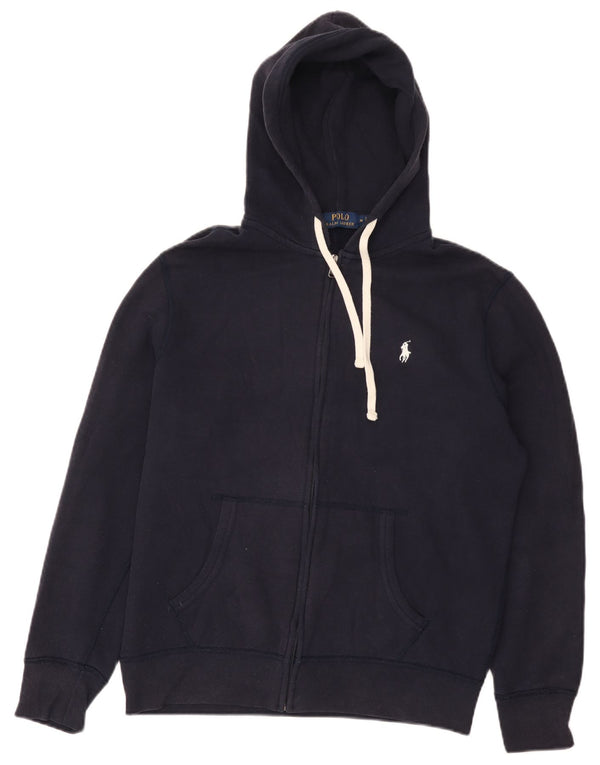 Polo Ralph Lauren Pull à capuche zippé pour homme en coton bleu marine moyen