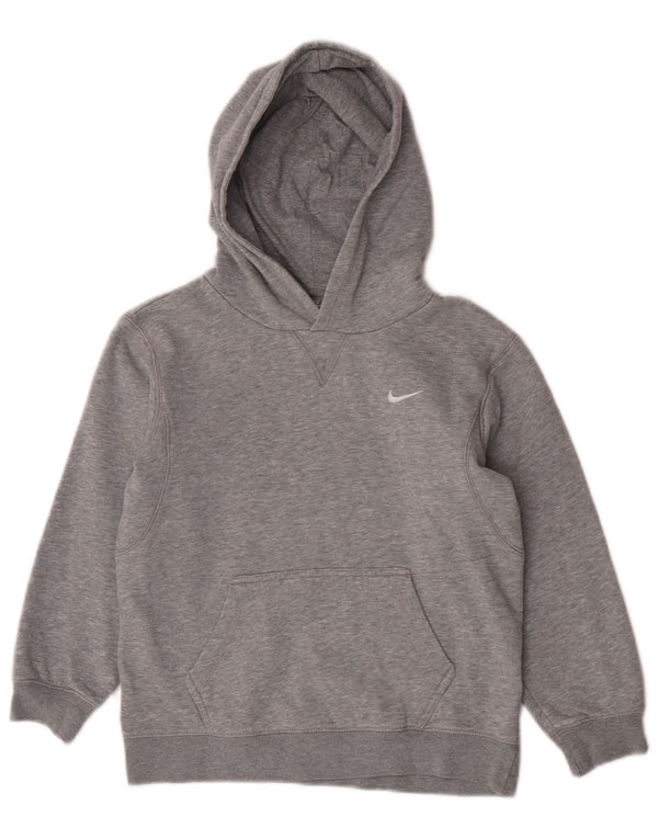 Nike Pull à capuche pour fille 6-7 ans en coton moucheté gris Taille L