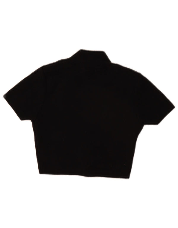 Zara Womens Crop Blouse Top UK 8 Petit Noir Polyester