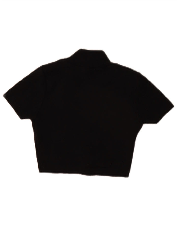 Zara Womens Crop Blouse Top UK 8 Petit Noir Polyester