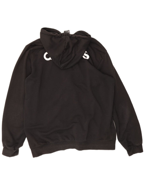 Adidas Pull à capuche zippé graphique pour homme XL en coton noir